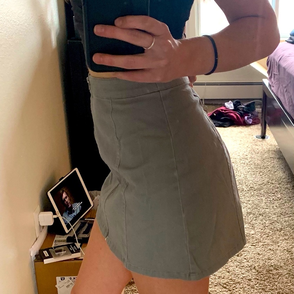 Grey Skater Skirt